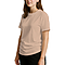 Heavy Weight Tee Camel Women-Side