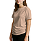 Heavy Weight Tee Camel Women-Side
