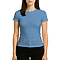 Premium Jersey Tee Heather Columbia Blue Women-Front