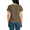Comfort V Neck Tee For Women Heather Brown back