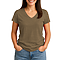 Comfort V Neck Tee For Women Heather Brown