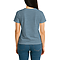 Comfort V Neck Tee For Women Heather Deep Teal back