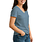 Comfort V Neck Tee For Women Heather Deep Teal side