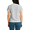 Comfort V Neck Tee For Women Heather Grey back