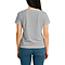 Comfort V Neck Tee For Women Heather Grey back