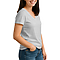 Comfort V Neck Tee For Women Heather Grey side