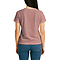Comfort V Neck Tee For Women Heather Mauve back