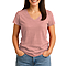 Comfort V Neck Tee For Women Heather Mauve