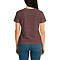 Comfort V Neck Tee For Women Heather Maroon back