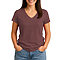 Comfort V Neck Tee For Women Heather Maroon