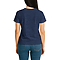 Comfort V Neck Tee For Women Heather Navy back