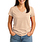 Comfort V Neck Tee For Women Heather Peach
