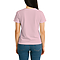Comfort V Neck Tee For Women Pink back