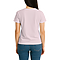 Comfort V Neck Tee For Women Pink back