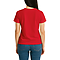 Comfort V Neck Tee For Women True Red back