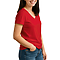Comfort V Neck Tee For Women True Red side