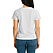 Comfort V Neck Tee For Women White back