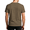 Premium V Neck Tee Heather Brown back
