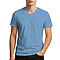 Premium V Neck Tee Heather Columbia Blue
