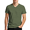 Premium V Neck Tee Heather Military Green