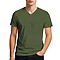 Premium V Neck Tee Heather Military Green