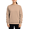 Premium Crewneck Sweatshirt Camel Women-Front
