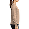 Premium Crewneck Sweatshirt Camel Women-Side