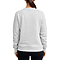Premium Crewneck Sweatshirt White Women-Back