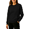 French Terry Pocket Sweatshirt Black Women-Front