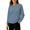 French Terry Pocket Sweatshirt Carolina Blue Women-Front