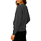 French Terry Pocket Sweatshirt Dark Heather Grey Women-Side
