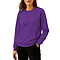 French Terry Pocket Sweatshirt Purple Women-Front