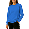 French Terry Pocket Sweatshirt Royal Women-Front