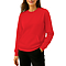 French Terry Pocket Sweatshirt True Red Women-Front