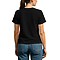 Unisex Mid Weight Tee Black Women-Back