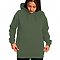 Active Fleece Hoodie 8.25 Oz Military Green Women-Front