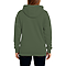 Active Fleece Hoodie 8.25 Oz Military Green Women-Back