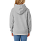 Youth Pullover Hoodie Heather Grey Women-Back