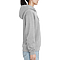 Premium Zipper Hoodie Heather Grey Women-Side