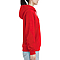 Premium Zipper Hoodie True Red Women-Side