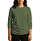 Premium Unisex Long Sleeve Tee Heather Military Green