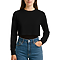 Cropped Long Sleeve Tee Black