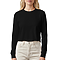 Cropped Long Sleeve Tee Black