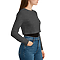 Cropped Long Sleeve Tee Dark Heather Grey