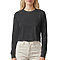 Cropped Long Sleeve Tee Dark Heather Grey