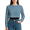 Cropped Long Sleeve Tee Heather Deep Teal