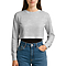 Cropped Long Sleeve Tee Heather Grey