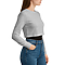Cropped Long Sleeve Tee Heather Grey