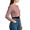Cropped Long Sleeve Tee Heather Mauve