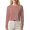 Cropped Long Sleeve Tee Heather Mauve
